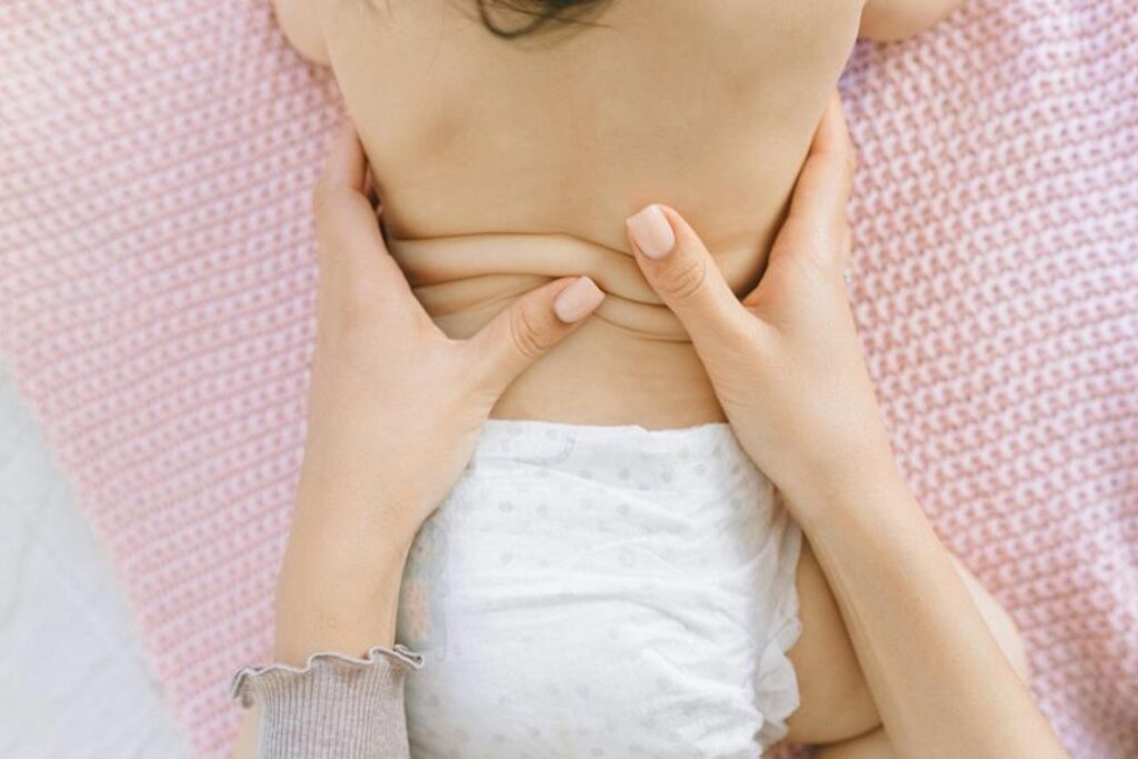 comforting a crying baby