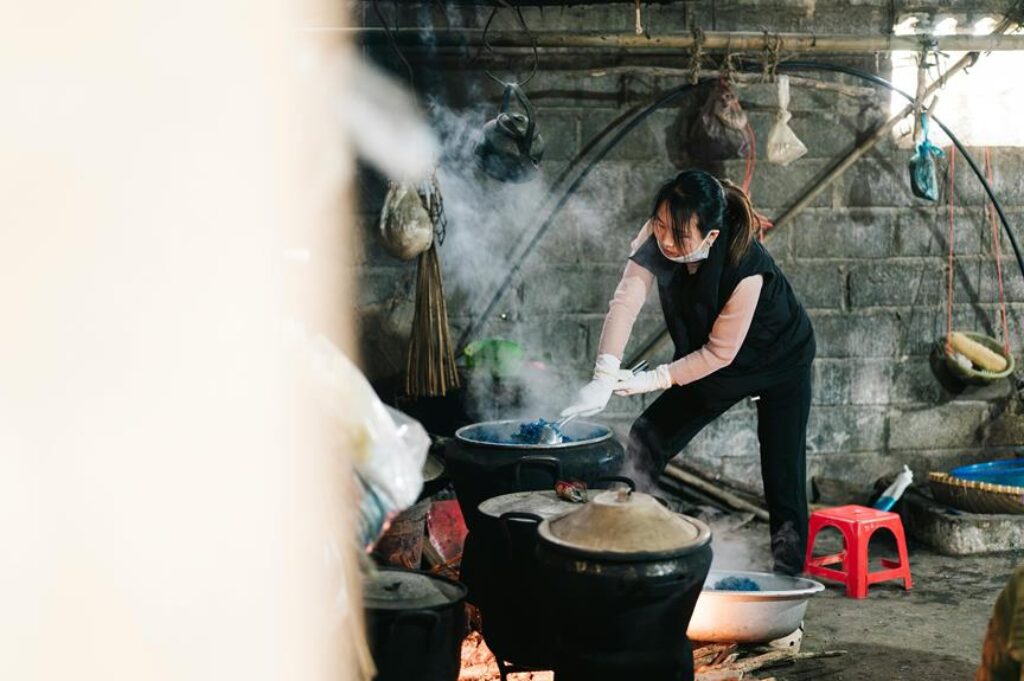 open fire meal cooking