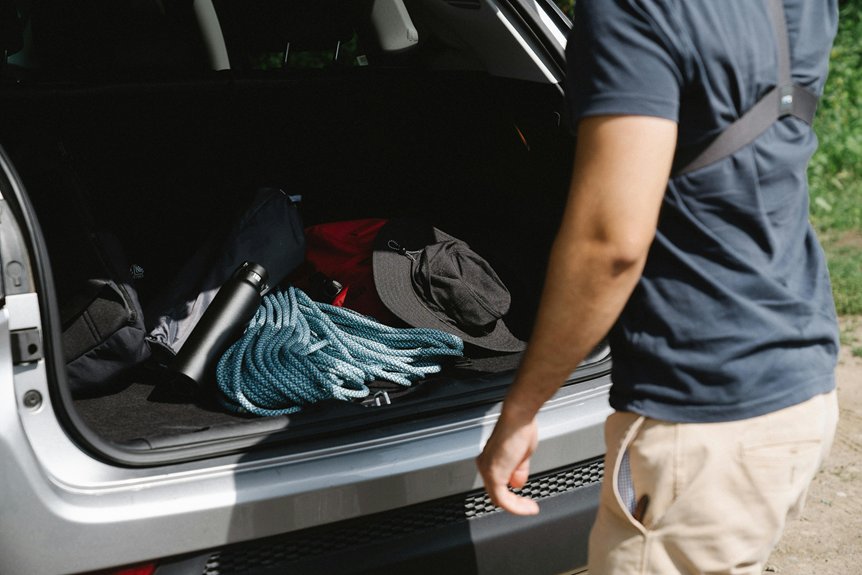 organized car for road trip